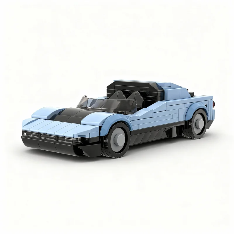 Фото 300 деталей MOC: Конструктор Bertone Runabout Barchetta Targa, идеи для сборки, кирпичики DIY, подарки на день рождения и Рождество для детей, игрушки №2