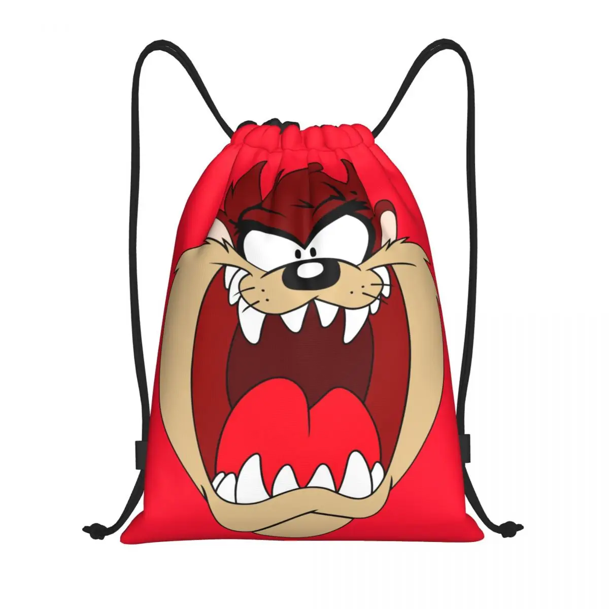 

Cartoon Tasmanian Devil Drawstring Backpack Sports Gym Bag for Men Women Anime Comic Training Sackpack
