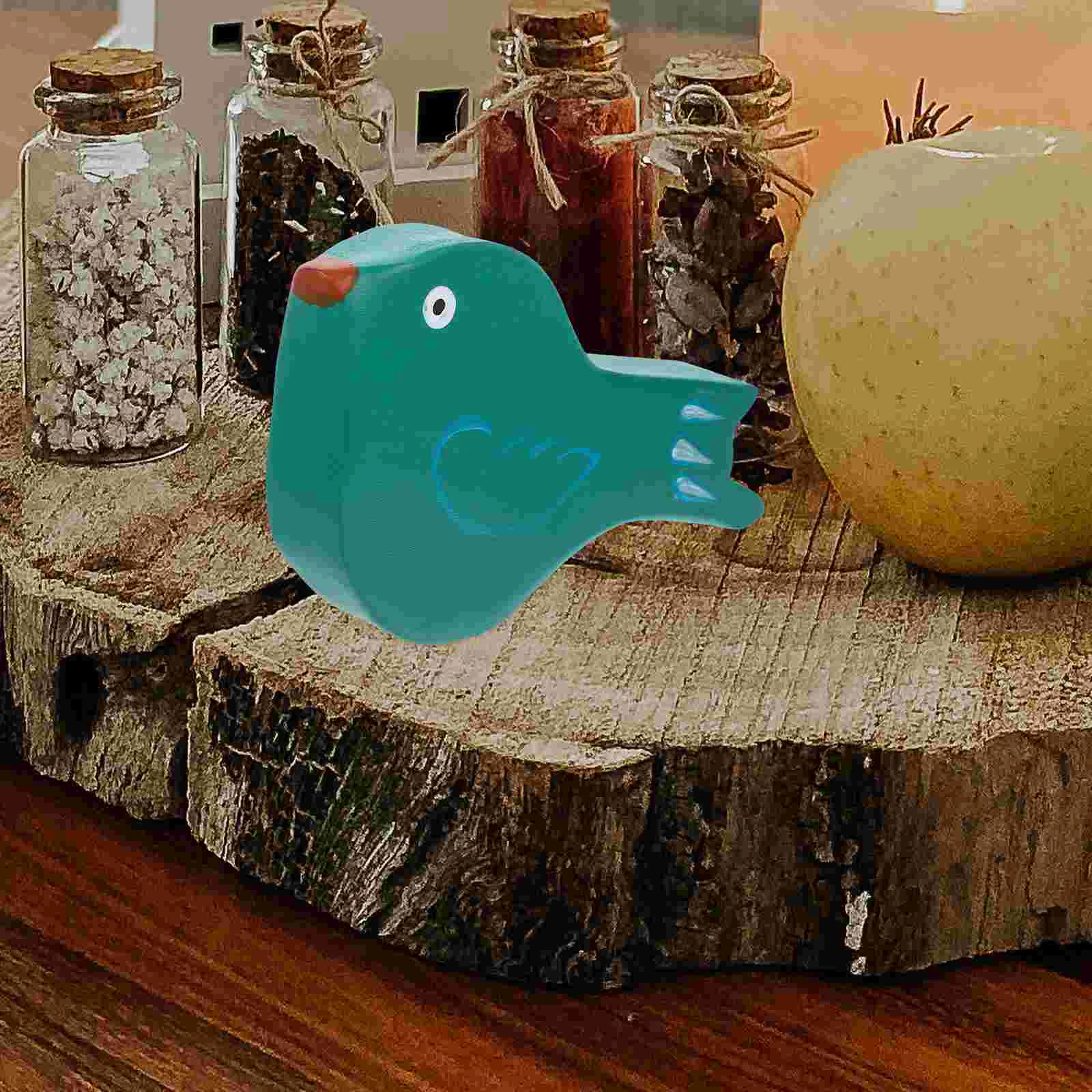 

Bird Decor Wooden Animal Figure Figurines Wood Garden Statues Animals Sculpture Ornaments Easter Miniatures Birds Decoration