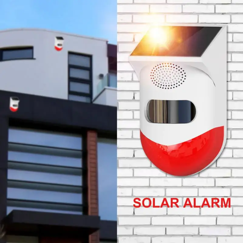 

Rf433 Infrared Detector Remote Control Smart Home Solar Security Alarm Siren Large Capacity Battery Pir Motion Sensor