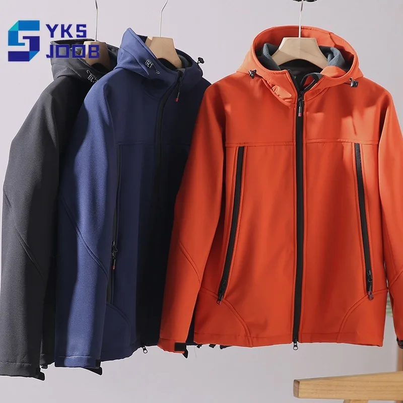 

Походные куртки мужские уличные флисовые теплые водонепроницаемые ветрозащитные куртки для кемпинга альпинизма пальто с капюшоном и несколькими карманами на осень