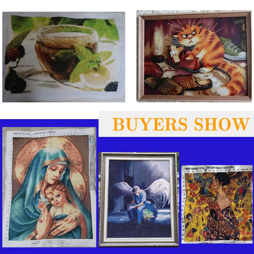 Набор для вышивки крестиком 11CT с изображением животных и котов | Дом сад