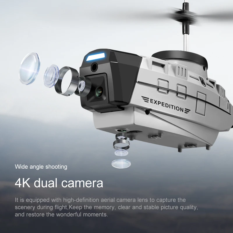 Mini Suspension Drone With 4K Camera RC Helicopter Gesture Sensing with ESC Dron  Plane Quadrocopter Remote Control Toy Gift