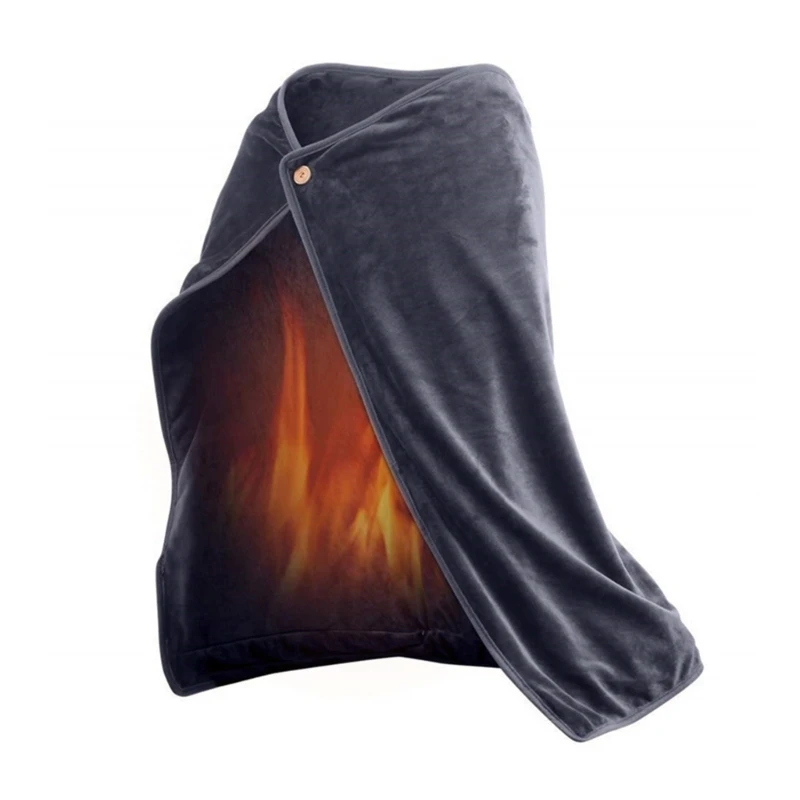 

Cozy USB Heated Shawl Wrap Heat Blanket Electric Heating Throw with Controller Washable Winter Presents for Adult Teens
