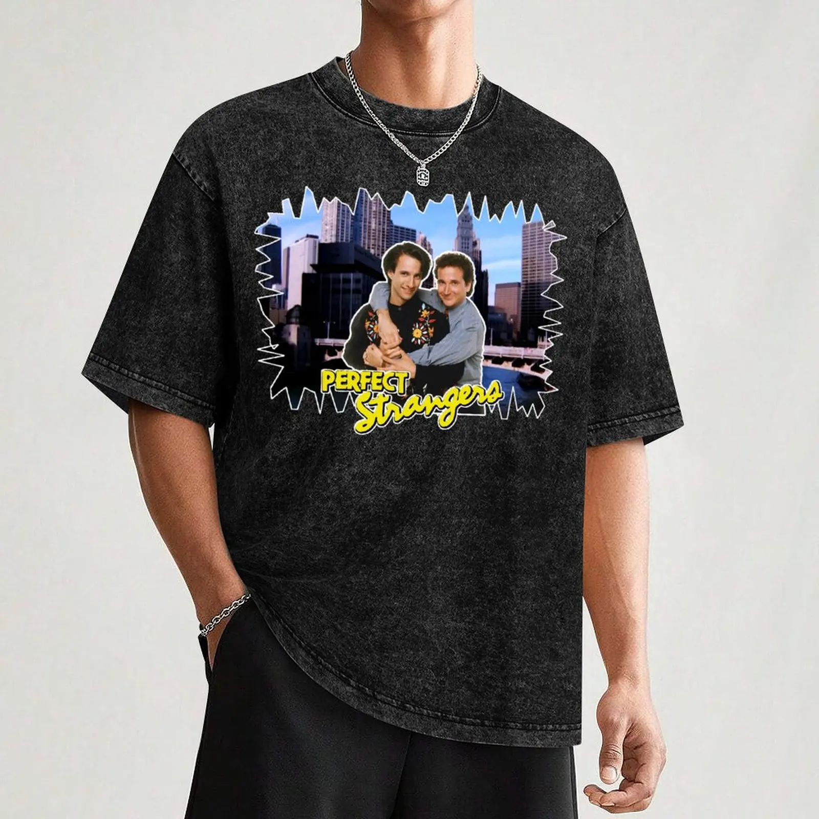 Футболка Perfect Strangers Larry Balki в стиле ретро футболка Chicago skyline Tribute с графическим