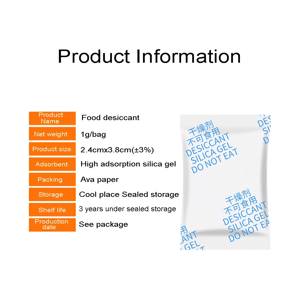 

Пищевой осушитель силикагель 1г/2г/3г/5г