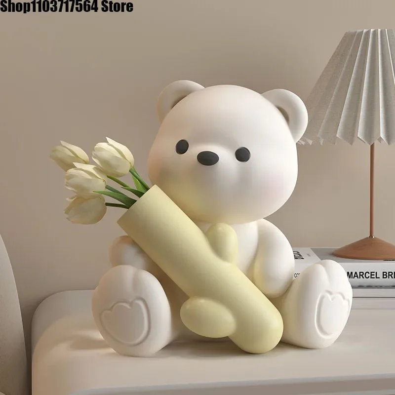 Креативный букет агрессивного медведя Настольная кухонная утварь кремовый