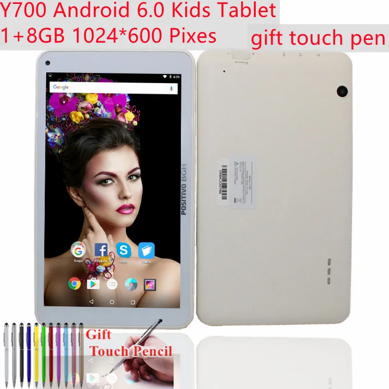 Дешевый 7-дюймовый Y700 RK3126 Android 6.0 четырехъядерный 1024 * 600IPS 1 ГБ ОЗУ 8 Гб ПЗУ Поддержка WIFI с двумя камерами мини детские планшеты ПК от AliExpress RU&CIS NEW