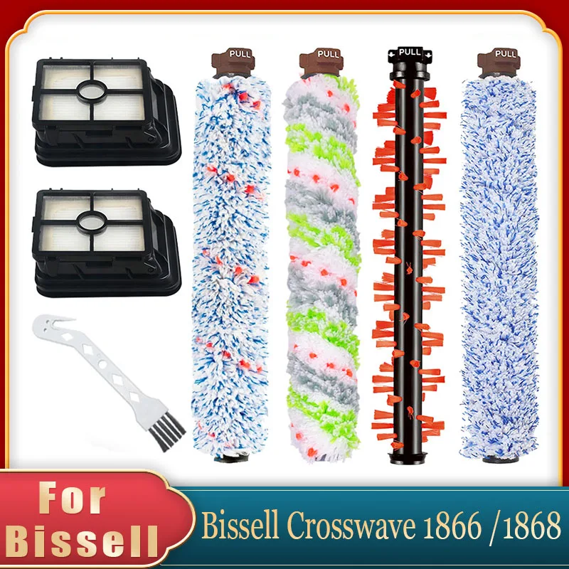 

For Bissell Crosswave 1713 1785 1866 1868 1934 1926 Pet Pro 2223N Cordless 2582N Hepa Filter Roller Main Brush