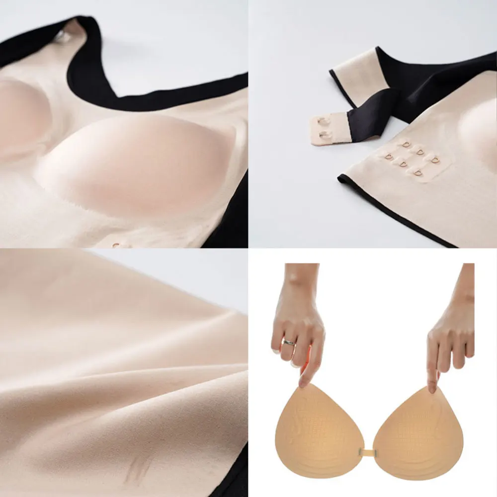 Women Push Up Bra Plus Size Correction Bras Seamless Wireless Bralette Sports Brassiere Fitness Vest Crop Top Female Underwear