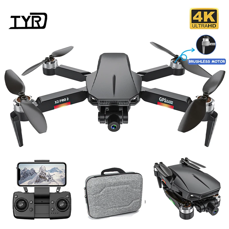 

Новинка двойной GPS Дрон 4K HD 1080P профессиональная камера 2-осевой стабилизатор FPV Wi-Fi Радиоуправляемый вертолет