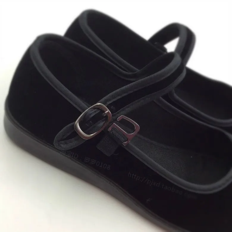 Туфли Мэри Джейн в стиле ретро женская обувь черные рабочие туфли на плоской