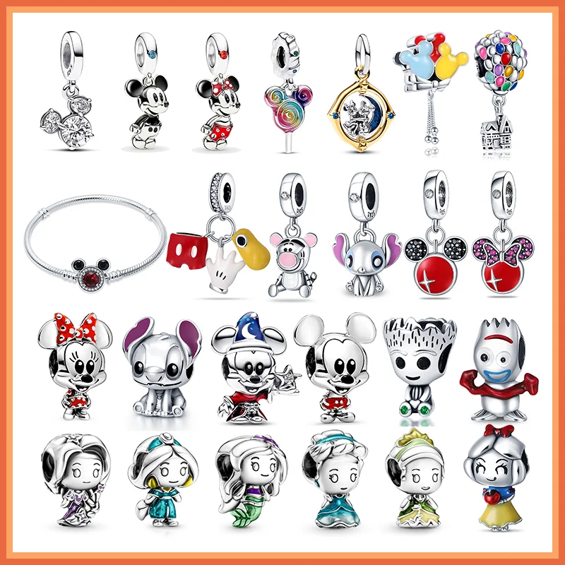 Бусина-Шарм Микки и Минни из серебра 925 пробы для браслета Pandora