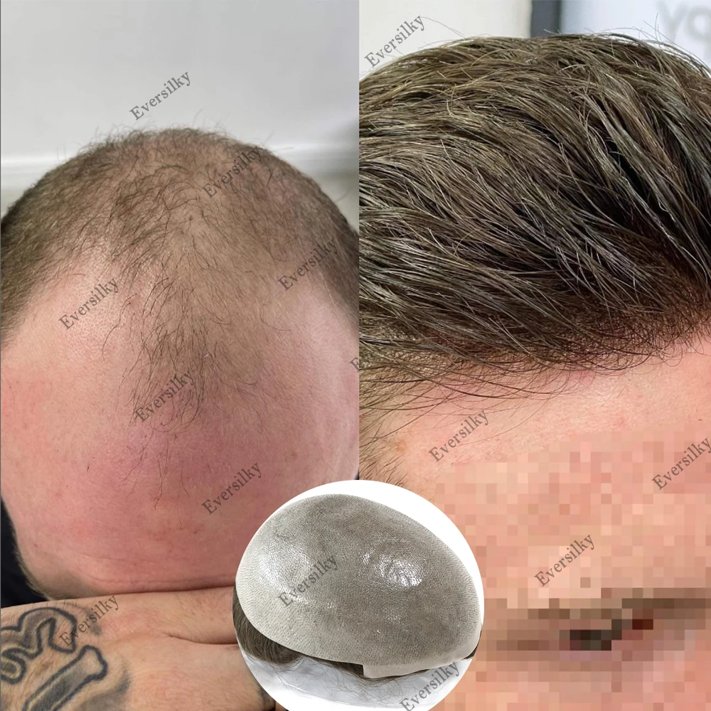 Men Wig All V Loop Invisible Pu Hair Unit Systems