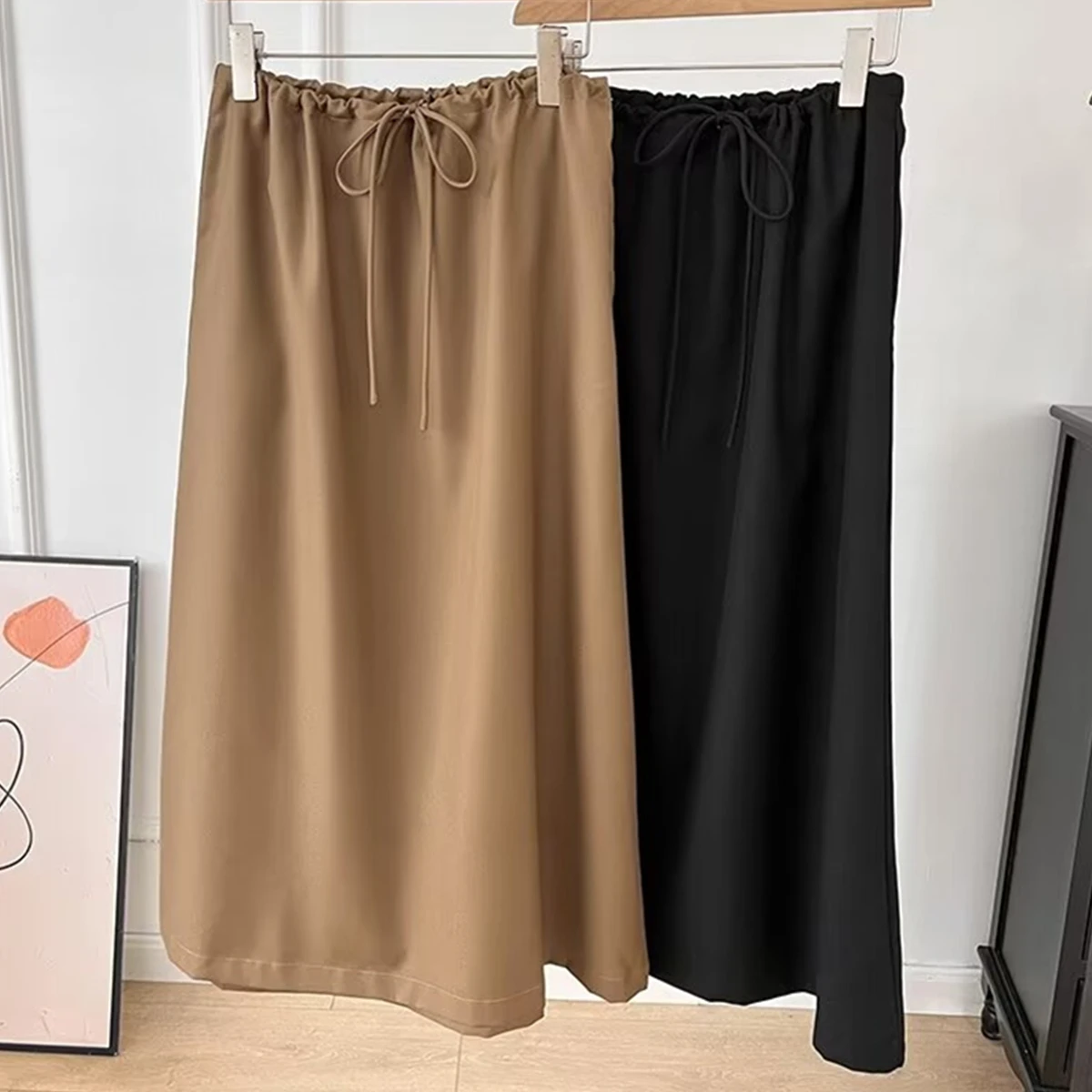 Maxdutti Модные Женские однотонные элегантные минималистичные юбки женские