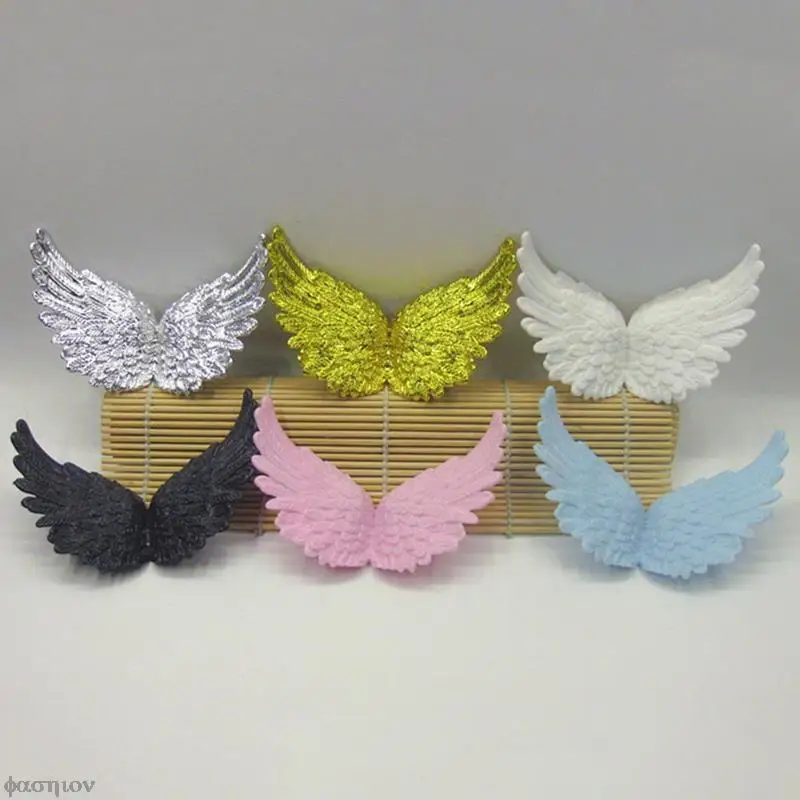 6 шт./лот Золотые/белые/синие Крылья Ангела ремесло Рождественское украшение
