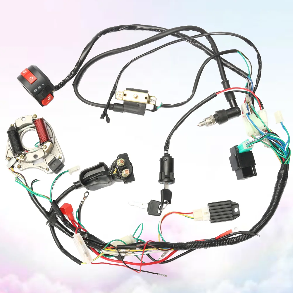 

1 Set 50 70 90 110CC CDI Wire Harness Assembly Wiring ATV Electric Start CDI Wire Harness Assembly Wiring Ignition