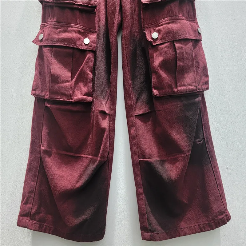 Уличная одежда [zoci] Новинка осени 2024 узкие прямые трубы с высокой талией и