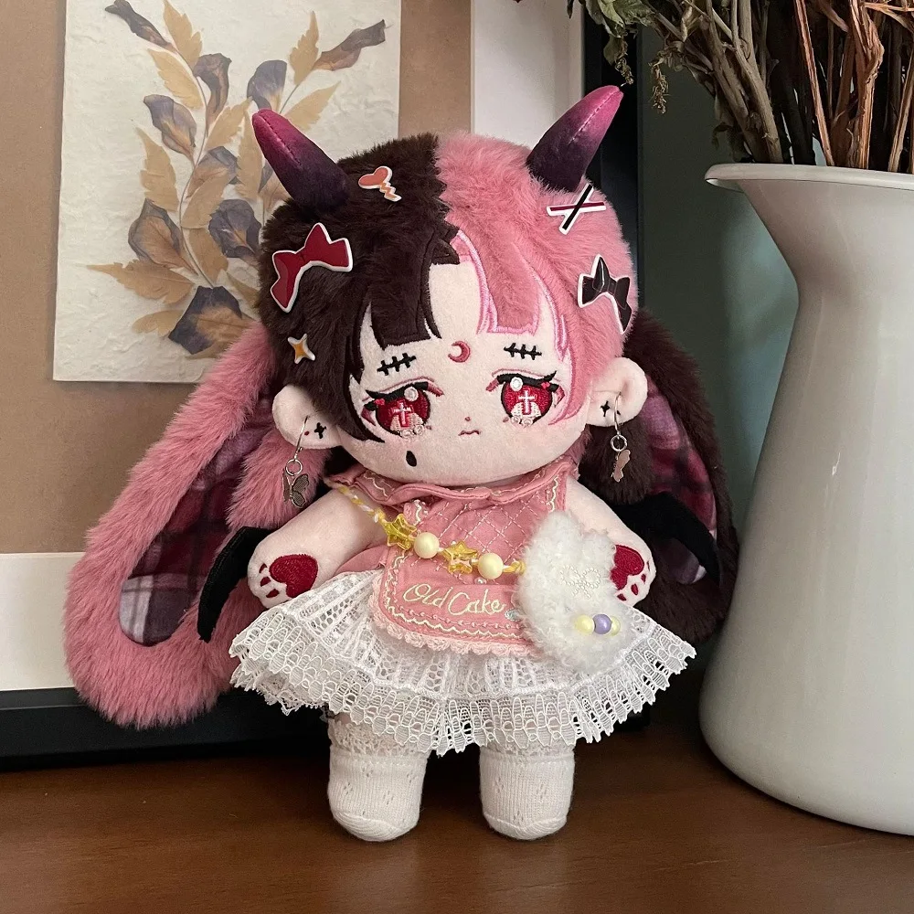 

No Attribute Cute Little Rabbit Devil Beast Ear 20cm Plush Stuffed Doll Toy Body Plushie Cosplay Pillow Kpop Star Fans Xmas Gift