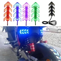 2pcs universal led motorcycle turn signal light drl amber white moto flasher ring fork strip lamp flashing blinker 12v