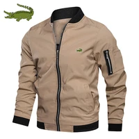 cartelo crocodile high quality mens business casual jacket sports stand collar zipper outdoor jacket baseball jacket trench coa