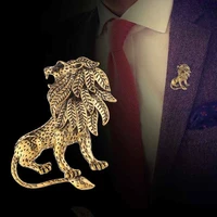 personalized lion brooch mens and womens new trend suit pin collar pin accessories