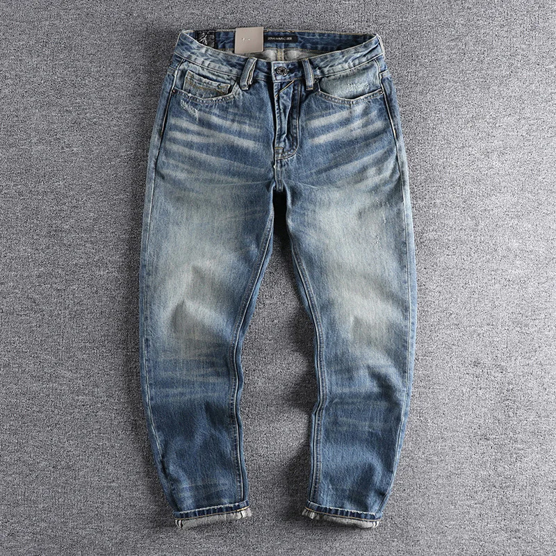 straight 2023 new arrival Jeans men's slim versatile autumn pants high quality handsome wear boy trouser 420