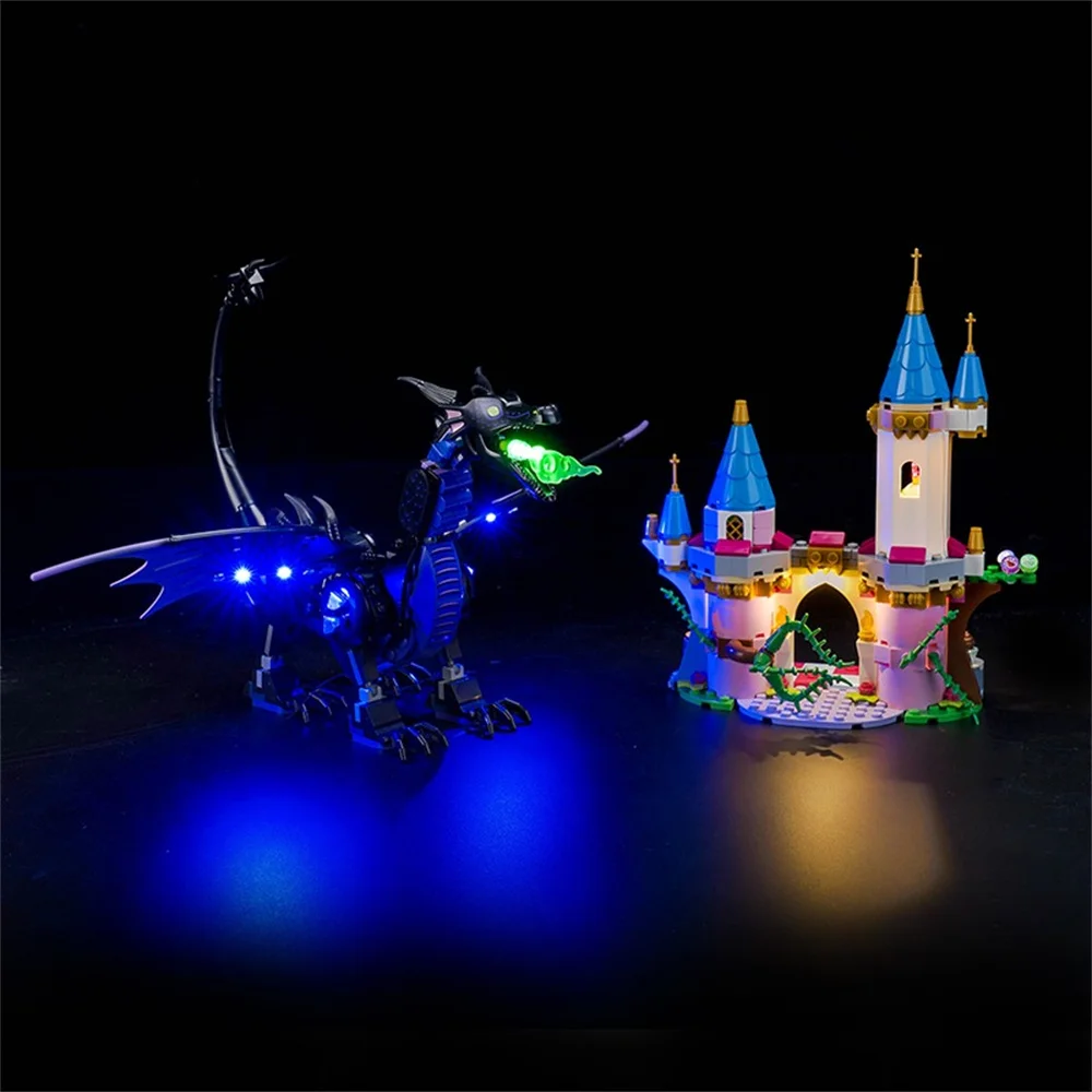 Набор для освещения девочек в Форме Дракона Малефисента 43240 года и замка Авроры