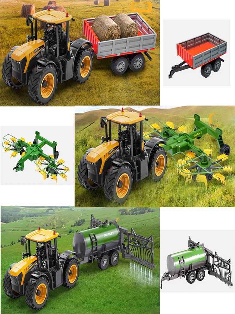 Большой Радиоуправляемый грузовик Double E 1/16 JCB сельскохозяйственный трактор