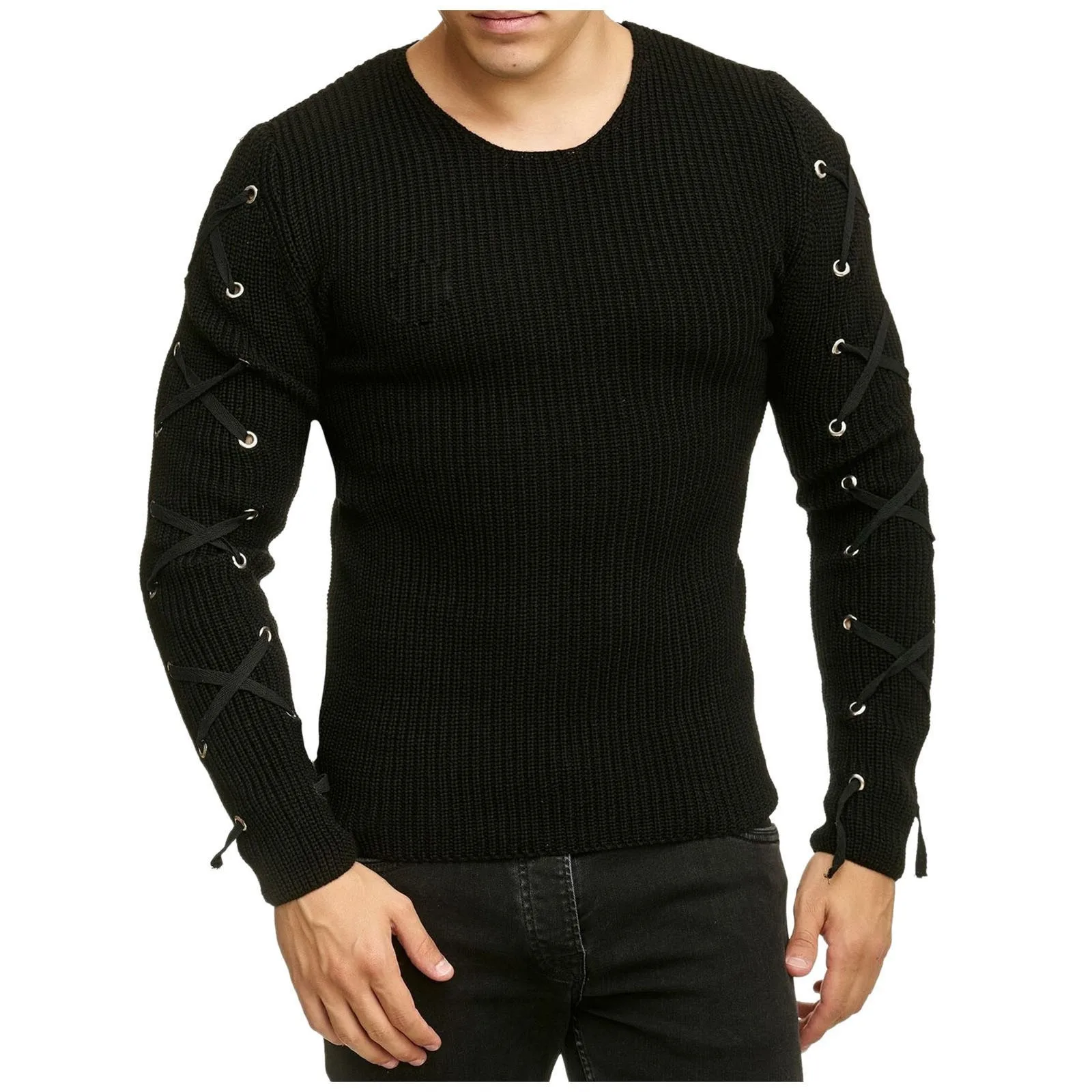 

Вязаные свитера с круглым вырезом, облегающий свитер, однотонный пуловер, свободный крой, мужской свитер, повседневная одежда для мужчин