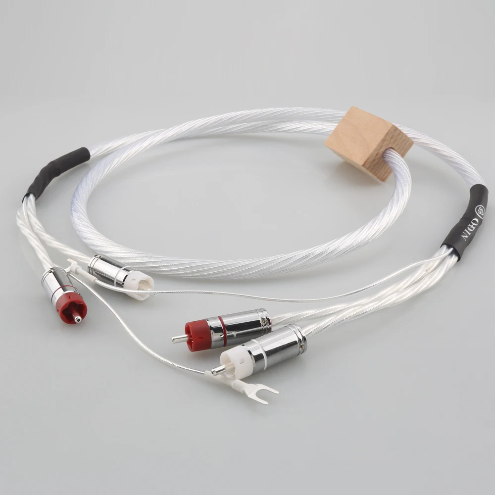 HI-END Nordost Odin 2 посеребренный телефонный кабель RCA тонарма с заземляющим проводом |