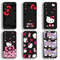 alphabet cute hello kitty phone case for huawei honor 30 20 10 9 8 8x 8c v30 lite view 7a pro