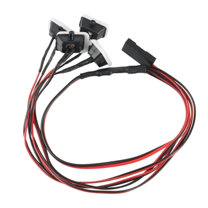 4 светодиодных фонаря круглые/квадратные светодиоды для 1:24 гусеничного