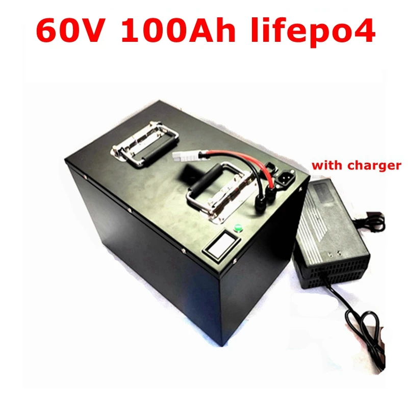 

MLG 60V 100AH lifepo4 литиевый аккумулятор BMS литиевая батарея для инвертора скутера EV bike трехколесный велосипед EV + зарядное устройство 10A