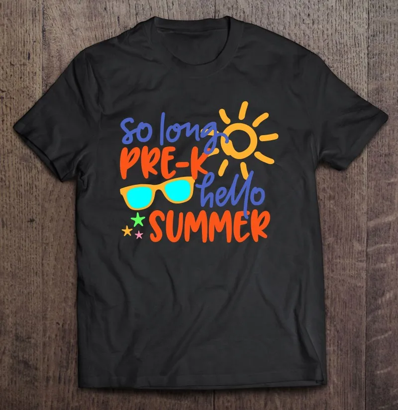 

Футболка мужская с надписью «So Long Pre K Hello Summer»