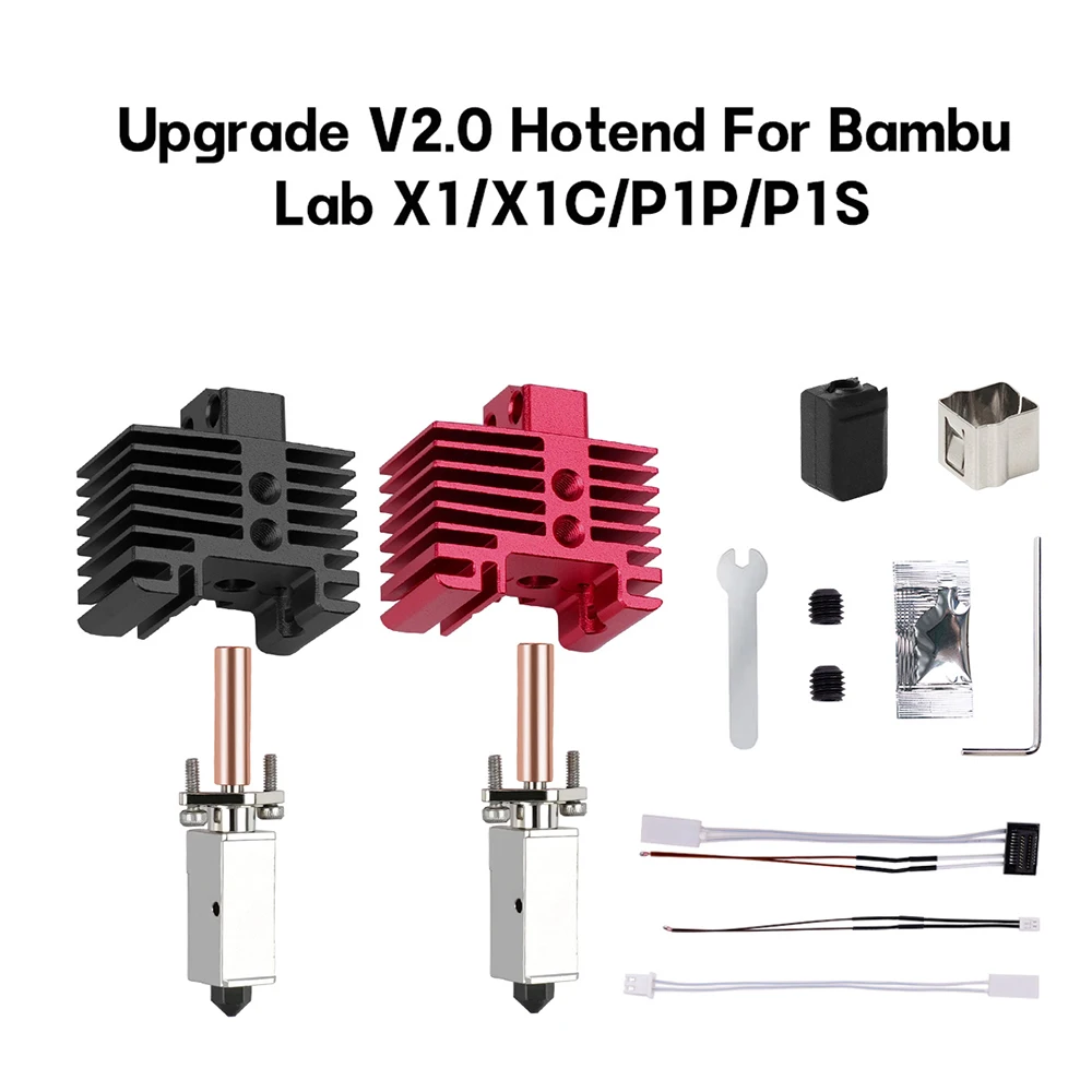 Для Bambu Lab Hotend Upgrade TZ 2.0 Версия Закаленная насадка bambulab Bi Metal Fit Bambulabs X1 X1C P1P P1S hotend