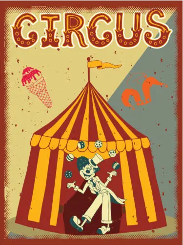 Цирковая стена табличка винтажный металлический знак