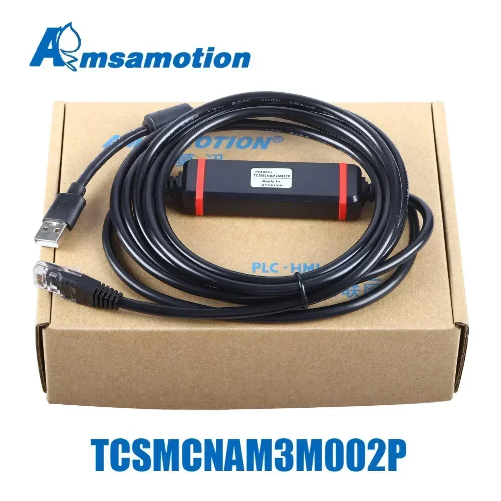 Фото Кабель для отладки сервоприводов TCSMCNAM3M002P, совместимый с преобразователями частоты Schneider ATV VFD LXM, Lexium Motion XBT N/R/RT M238 №1