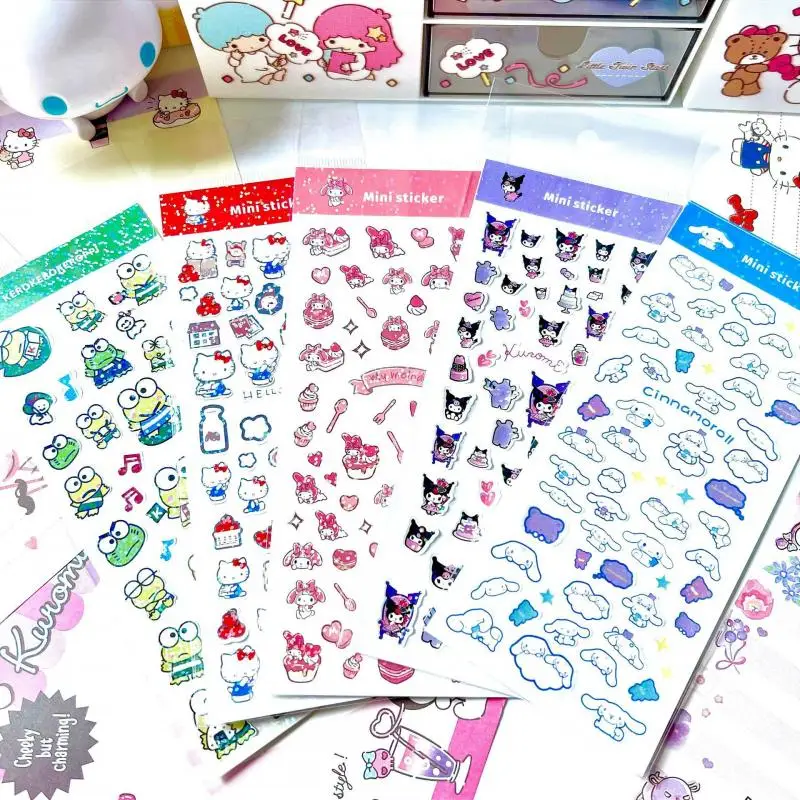 

Kawaii Kuromi Melody PomPomPurin Высококачественные наклейки для руководства аниме похладчатый КТ мобильный телефон чемодан водостойкая наклейка подаро...