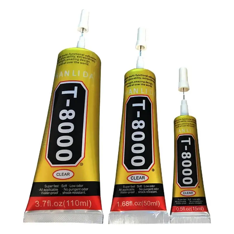 

15ML 50ML 110ML T 8000 Glue Clear Contact Phone Repair Adhesive Electronic Components DIY Glue With Precision Applicator Tools