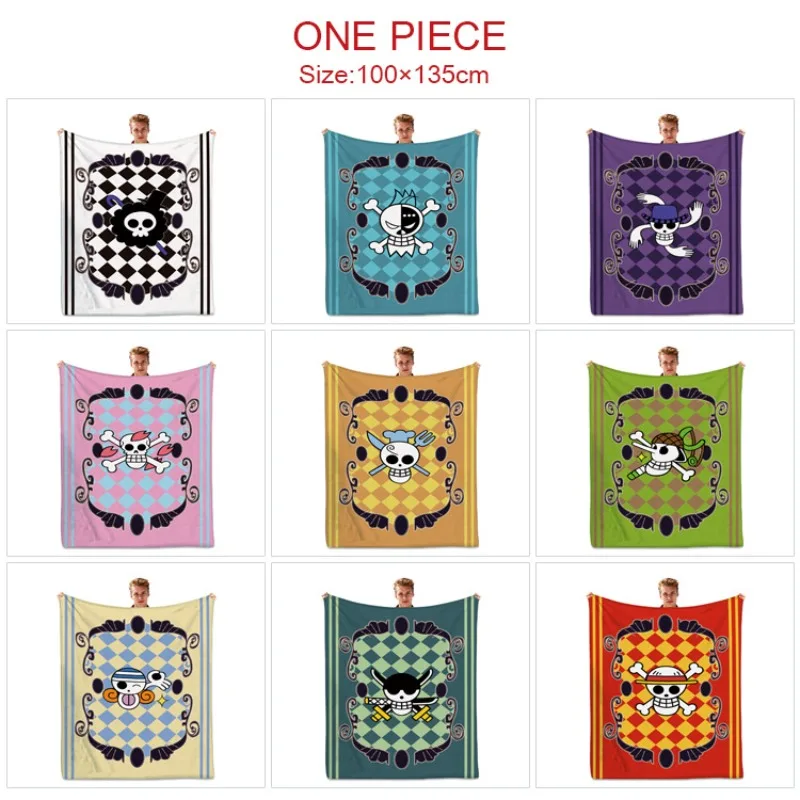 

One Piece Anime Peripheral Air Conditioner Summer Cool Quilt Cartoon Full Color Blanket Cover Blanket Flannel Blanket