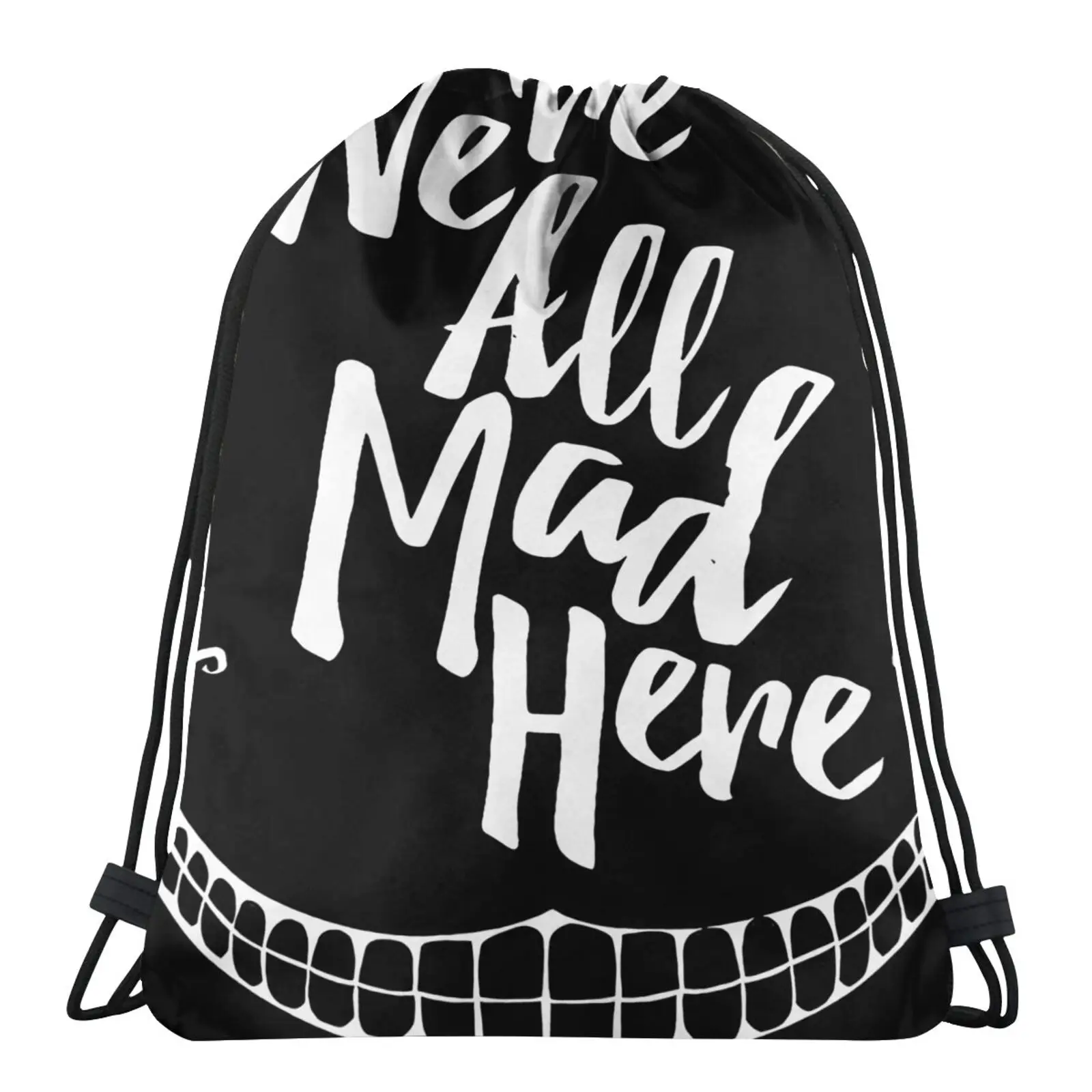 

Cheshire Cat Were All Crazy Herealice Bag Girls Bag Gym Bag Children Bucket Bag Canvas Bags Cotton Bag Bag Straw Lace Backpack