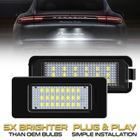 2pc canbus led number car license plate light lamp for porsche cayenne 958 boxster cayman 987 981 panamera macan 911 991 992 997