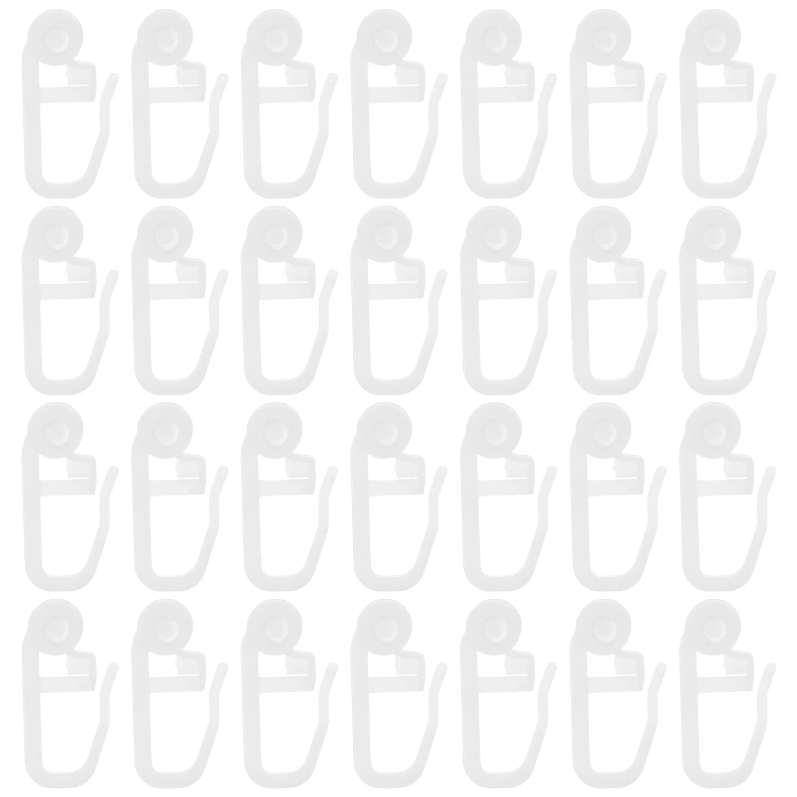 Пластиковые подвесные кольца для штор белые 50 шт