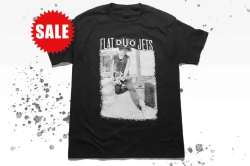 Плоская черная футболка Duo Jets KT79638 с длинным или коротким рукавом
