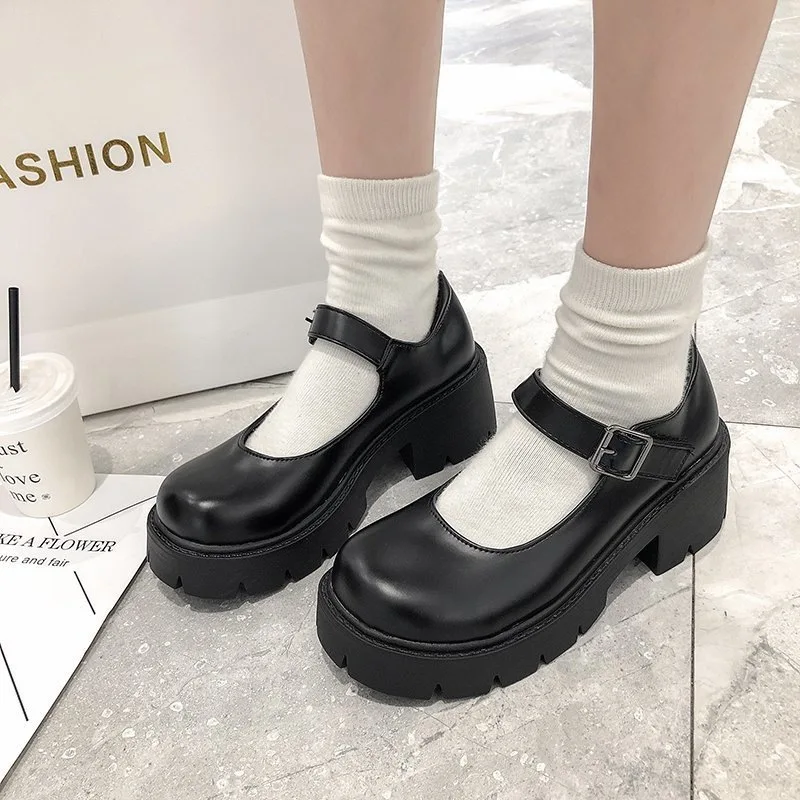 Women heels Shoes mary janes Pumps platform Lolita shoes on heels Women's Japanese Style Vintage Girls High Heel shoes for women