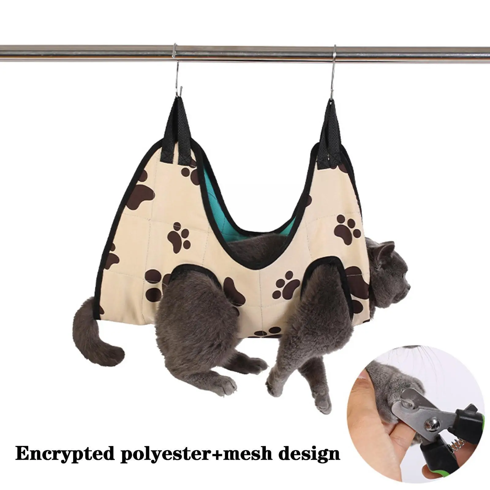 

Cat Grooming nail cutting anti scratch anti bite fixed Supplies bag hammock Beauty bath hanging Bag Restraint Pet Trimming P9Q0