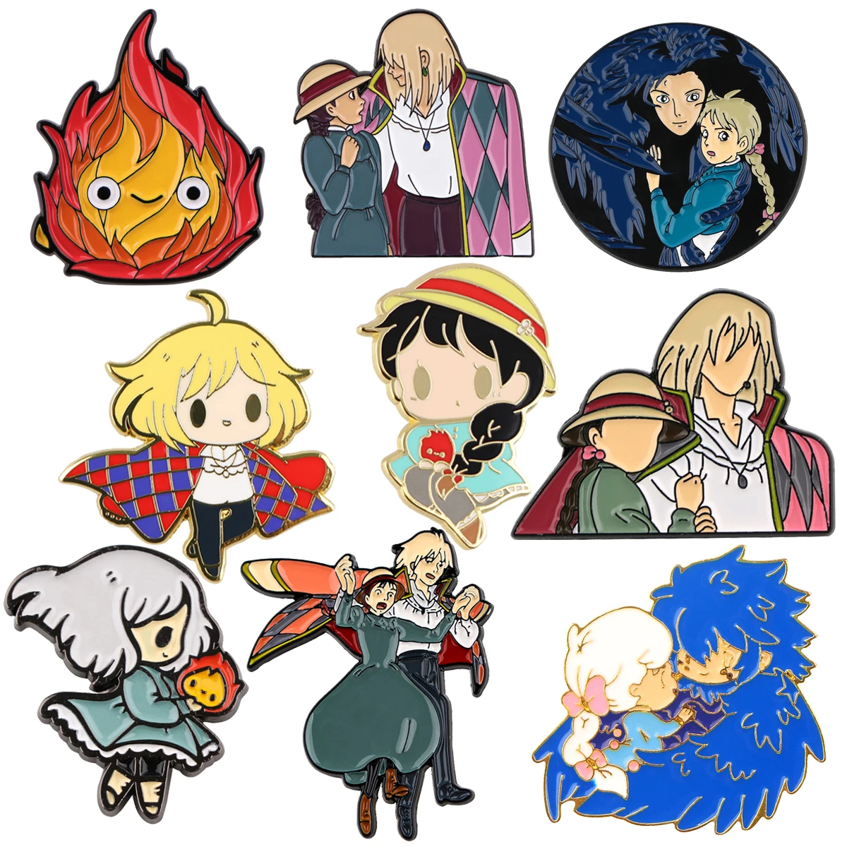Эмалированные броши в стиле японского аниме для женщин булавки лацканов значок
