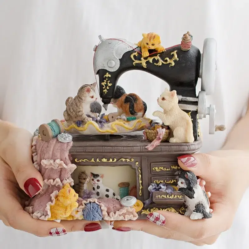 

Vintage Waist Sewing Machine Cat Music Box
