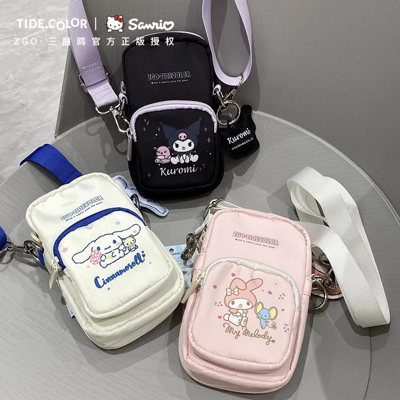 

Kawaii Sanrio Cinnamoroll Kuromi My Melody Cartoon Cute Phone Bag Single Shoulder Bag Crossbody Bag Lightweight Zero Wallet